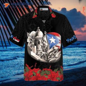 puerto rican manga flower hawaiian shirts 3