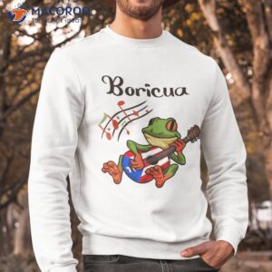 puerto rico coqui frog rican music graphic shirt sweatshirt