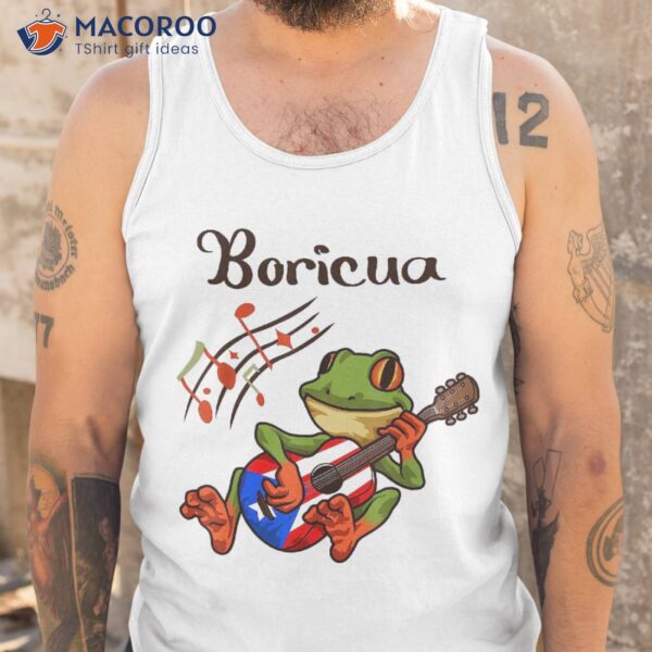 Puerto Rico Coqui Frog Rican Music Graphic Shirt