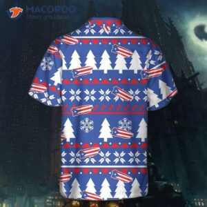 Puerto Rico Ugly Christmas Pattern Hawaiian Shirt, Flag Shirt
