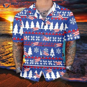 puerto rico ugly christmas pattern hawaiian shirt flag shirt for 3