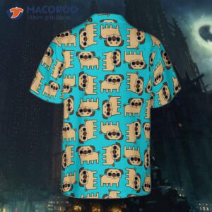 pug dog seamless pattern shirt for hawaiian 1