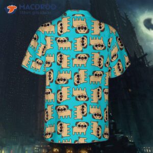 Pug Dog Seamless Pattern Shirt For Hawaiian