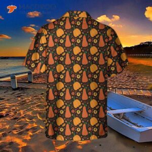 pumpkin and falling leaves hawaiian shirt fall thanksgiving gift for day 1