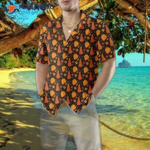 pumpkin and falling leaves hawaiian shirt fall thanksgiving gift for day 3