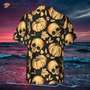 Pumpkin And Skull Halloween Hawaiian Shirt