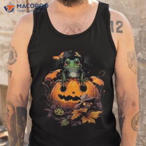 pumpkin frog costume on halloween shirt tank top