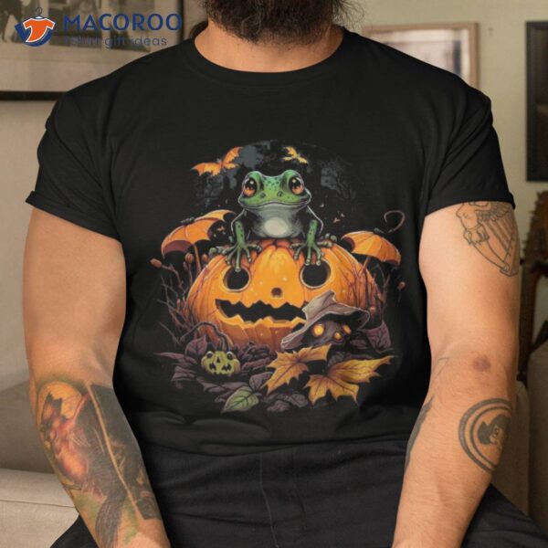 Pumpkin Frog Costume On Halloween Shirt