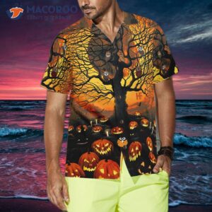 pumpkin night hawaiian shirt 0