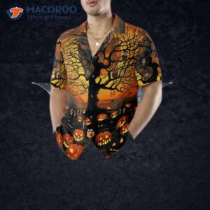 pumpkin night hawaiian shirt 4