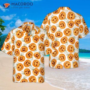 pumpkin pattern halloween hawaiian shirt shirt for and 2