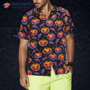 Pumpkin-themed Halloween Hawaiian Shirt