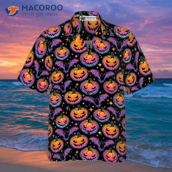Pumpkin-themed Halloween Hawaiian Shirt