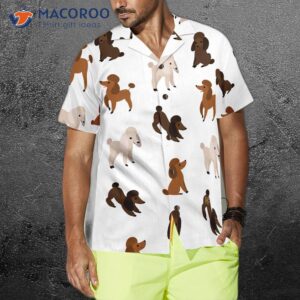 puppies run around in a hawaiian shirt with poodle on it 4