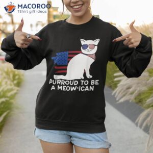 puroud to be a meow ican 4th july tee cat lover american shirt sweatshirt 1