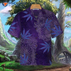 purple hippie marijuana mandala hawaiian shirt unique seamless pattern best gift 2