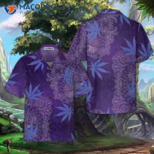 purple hippie marijuana mandala hawaiian shirt unique seamless pattern best gift 4