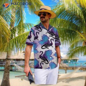 purple ombre dragon hawaiian shirt 3d neon shirt best gift for lovers 4