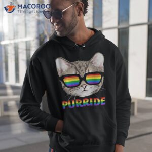Purride Gay Pride Funny Cat Rainbow Sunglasses Lgbtq Shirt