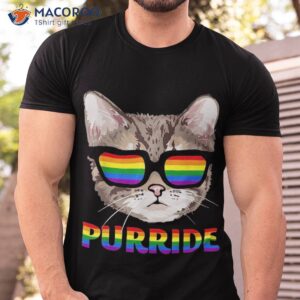 Purride Gay Pride Funny Cat Rainbow Sunglasses Lgbtq Shirt