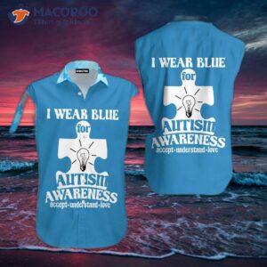 puzzle piece autism awareness blue hawaiian shirts 1