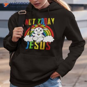 Rainbow Goat Not Today Jesus Shirt