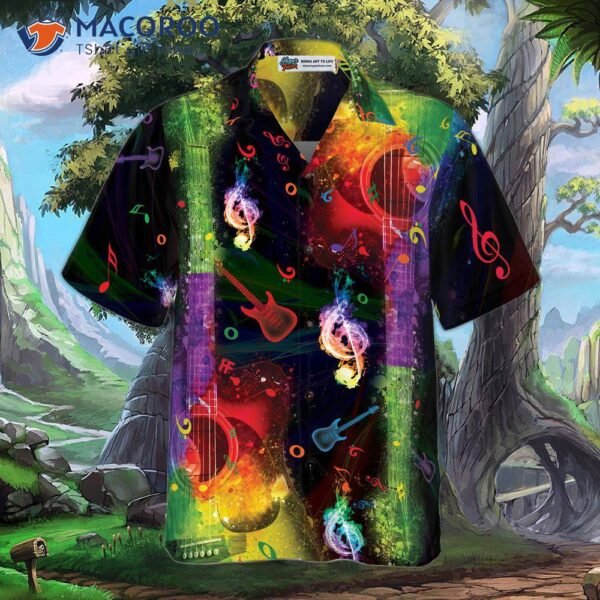 Rainbow Guitars Hawaiian Shirt