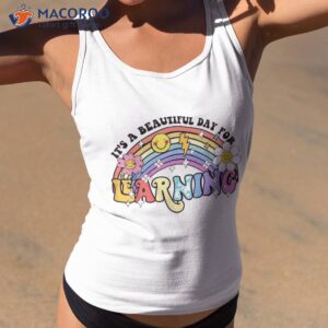 rainbow it s a beautiful day for learning back to school kid shirt tank top 2