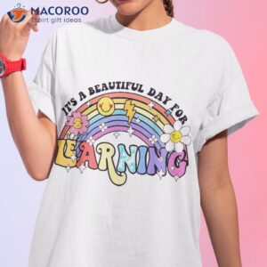 rainbow it s a beautiful day for learning back to school kid shirt tshirt 1