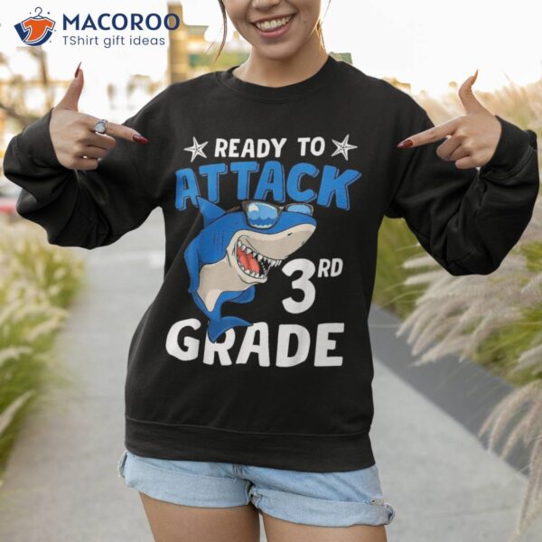 Ready To Attack 3rd Grade Boys Back School Shirt