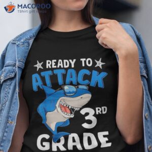 ready to attack 3rd grade boys back school shirt tshirt