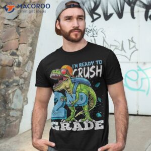 Ready To Crush 2nd Grade T Rex Dinosaur Back School Boys Shirt