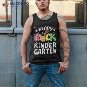 ready to rock kindergarten teacher student back school shirt tank top 2