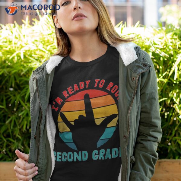 Ready To Rock Second Grade Retro Back School 2nd Shirt