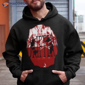 red graphic drifters design anime shirt hoodie