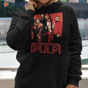 red graphic pulp band shirt hoodie