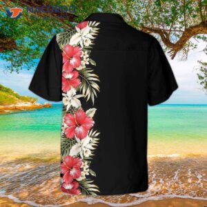 Red Hibiscus Hawaiian Shirt, Unique Print Shirt For