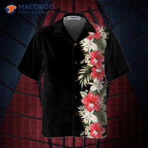 red hibiscus hawaiian shirt unique print shirt for 2