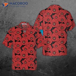 Red Poppies “lest We Forget” Hawaiian Shirt, Proud Veteran Meaningful Gift For Veterans Day