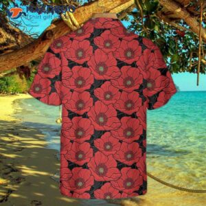 Red Poppies “lest We Forget” Hawaiian Shirt, Proud Veteran Meaningful Gift For Veterans Day
