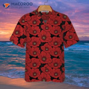 red poppies lest we forget hawaiian shirt proud veteran meaningful gift for veterans day 2