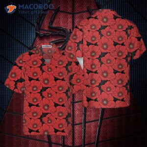 red poppies lest we forget hawaiian shirt proud veteran meaningful gift for veterans day 4