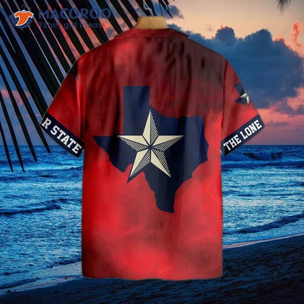 Red Ripped Flag Texas Hawaiian Shirt For , The Lone Star State Shirt, Proud