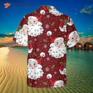 red santa cozy christmas hawaiian shirt short sleeve gift for day 1