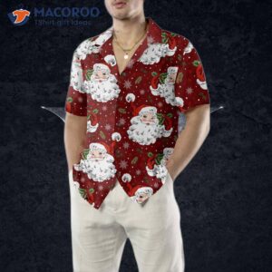 red santa cozy christmas hawaiian shirt short sleeve gift for day 3