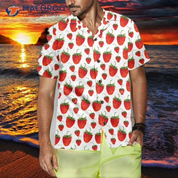 Red Strawberry Hawaiian Shirt, ‘s And Print Shirt