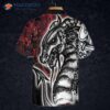 Red Tattoo Dragon Hawaiian Shirt, Chinese Light Shirt