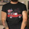 Red Truck 4th Of July American Flag Firework Usa Toddler Boy Shirt