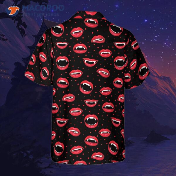 Red Vampire Lip Hawaiian Shirt
