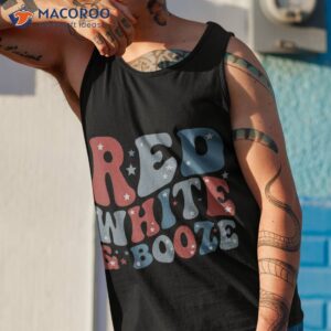 red white amp booze summer funny drinking 4th of july usa flag shirt tank top 1